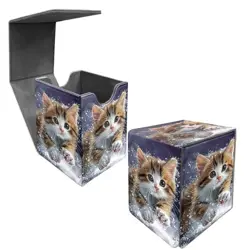 Card Deck Box Trading Cards with Strong B Card Deck Box Cute Brown White Kitten - Image 2