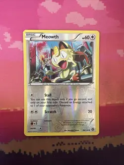 Pokemon Card Meowth Steam Siege Reverse Holo 88/114 Near Mint - Image 1