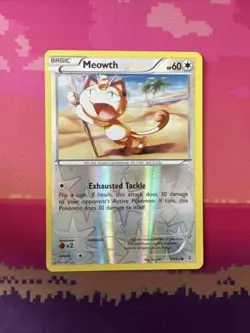 Pokemon Card Meowth Generations Reverse Holo 53/83 Near Mint - Image 1