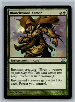 Magic The Gathering 10th Edition Blanchwood Armor #253/383 MTG TCG CCG Tenth - Image 1