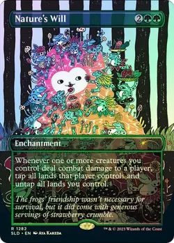 MTG - Nature's Will - Borderless - Foil - Secret Lair - Magic the Gathering - Image 1
