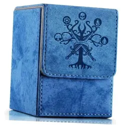 MTG Commander Deck Box with 2 Dividers, Fits 100+ Single A-Navy Blue, Tree - Image 1