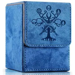 MTG Commander Deck Box with 2 Dividers, Fits 100+ Single A-Navy Blue, Tree - Image 2