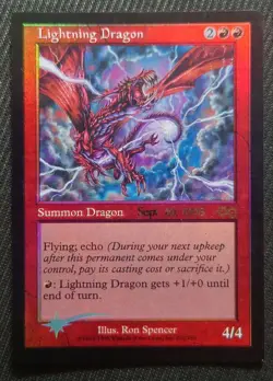 MTG / Magic the Gathering Rare Promo Foil Lightning Dragon English Version Usg - Image 1
