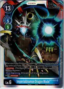 Imperialdramon Dragon Mode BT3-031 SR Release Special 1.5 - Digimon Card - NM - Image 1