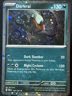 SWIRL 🌀 Darkrai 136/197 Cosmos Holo Promo Pokemon OBF NM - Image 5