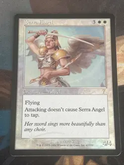 Serra Angel 7th Edition Foil MTG Magic The Gathering LP - Image 1