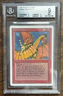 MTG Shivan Dragon - 3rd Edition (Revised) - BGS 9 MINT - Image 1