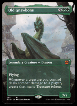 MTG Magic D&D Adventures in the Forgotten Realms #296 Old Gnawbone Boarderless M - Image 1