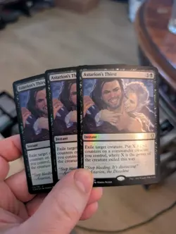 Magic The Gathering MTG ASTARION'S THIRST FOIL Battle for Baldur's Gate NM X3 - Image 1