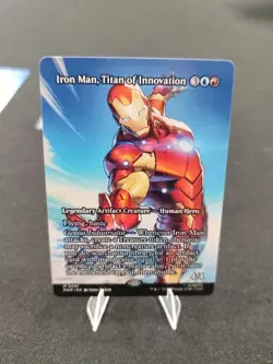 Iron Man, Titan of Innovation (Borderless) Mythic Marvel Super Heroes #91 NP MTG - Image 1