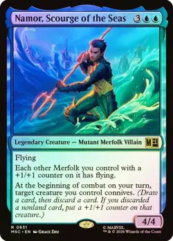 Namor, Scourge of the Seas Foil Marvel Super Heroes NM MTG - Image 1