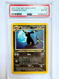 2001 Pokemon Neo Discovery Umbreon Holo #13 PSA 6 EX-MT Vintage - Image 1