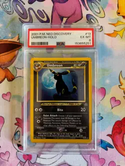 2001 POKEMON NEO DISCOVERY #13 UMBREON-HOLO PSA 6 - Image 1