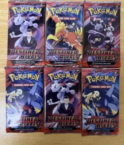 *Pack Art May Vary* Pokemon TCG Destined Rivals Six (6) Sealed Booster Packs - Image 1