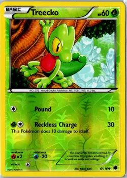 Treecko Plasma Freeze 6/116 Common Reverse Holo Moderately Played - Image 1