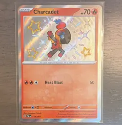 The Pokemon Company Charcadet 114/091 SV Paldean Fates Shiny Rare Holo EN - Image 1