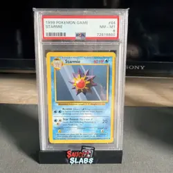 1999 Pokemon Base Set Unlimited Starmie PSA 8 - Image 1