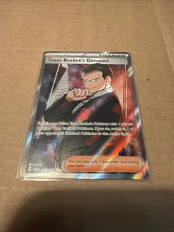 Pokemon TCG-Team Rocket’s Giovanni 225/182 Ultra Rare Full Art- Destined Rivals - Image 1