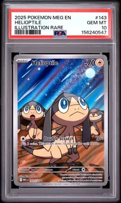 💎PSA 10 - GEM MINT - Pokemon MEG EN #143 - Helioptile 143/132 Illustration Rare - Image 1