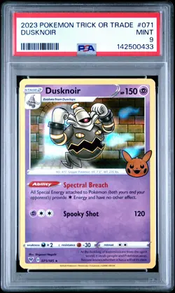 2023 POKEMON TRICK OR TRADE #071 DUSKNOIR PSA 9 - Image 1