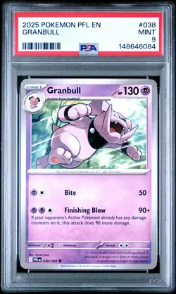 2025 POKEMON PFL EN-PHANTASMAL FLAMES #038 GRANBULL PSA 9 - Image 1
