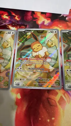 Pokemon TCG: Prismatic Evolutions ETB Black Star Promo Eevee 173 NM 4X LOT - Image 3