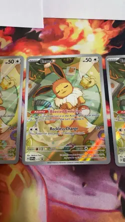 Pokemon TCG: Prismatic Evolutions ETB Black Star Promo Eevee 173 NM 4X LOT - Image 4