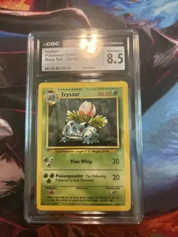 Pokemon Ivysaur 1999 TCG Base Set Unlimited 30/102 CGC Graded 8.5 NM/Mint+ - Image 1