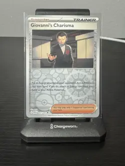 Giovanni's Charisma 161/165 Uncommon 151 Pokemon Reverse Holo Near Mint - Image 1