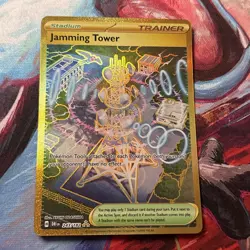 Jamming Tower 243/182 Full Art Hyper Rare Pokemon Destined Rivals Holo NM - Image 1