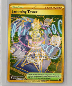Jamming Tower 243/182 Hyper Rare Pokemon TCG Destined Rivals NM Holo - Image 1