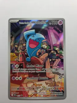 Team Rocket's Wobbuffet 203 Promo Holo NM Pokemon SV: Scarlet & Violet Promo Car - Image 1
