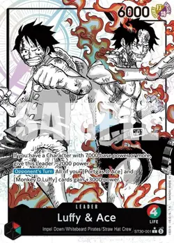 One Piece TCG - Luffy And Ace Parallel AA Leader ST30-001 - Image 1