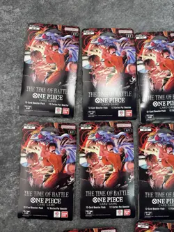 One Piece OP-16 The Time Of Battle Booster Pack Sleeves Lot of 10 Packs NEW - Image 2