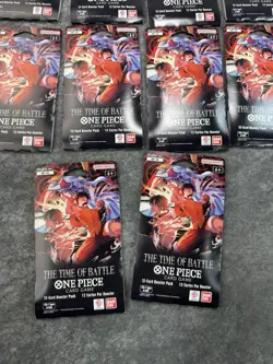 One Piece OP-16 The Time Of Battle Booster Pack Sleeves Lot of 10 Packs NEW - Image 3