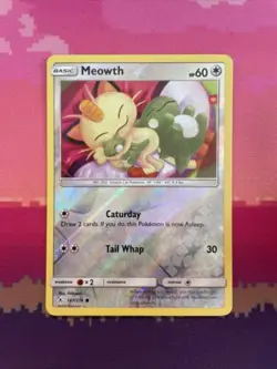 Pokemon Card Meowth Unbroken Bonds Reverse Holo 147/214 Near Mint - Image 1