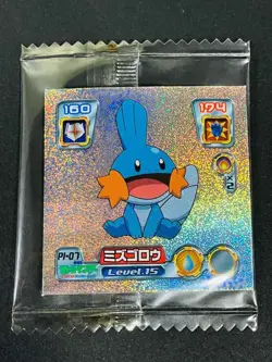 Pokemon Strongest Sticker Retsuden Ice Edition Mudkip Shiny Amada Pikachu - Image 1
