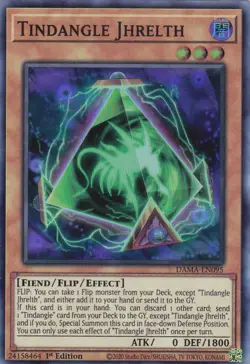 YUGIOH..TINDANGLE JHRELTH..DAMA-EN095..NM/MT/NP..1ST EDITION..SUPER RARE - Image 1