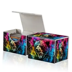 for MTG Commander Deck Box,Card Deck Box for Trading Yugioh Colorful Bear - Image 1