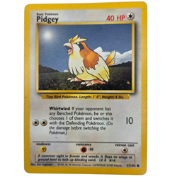 Pidgey Basic Pokemon Card 57/102 Common Colorless Base Set 1999 Light Play - Image 1