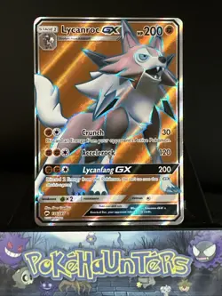 Pokemon Card Lycanroc GX 136/147 Burning Shadows Full Art Ultra Rare Holo NM - Image 1