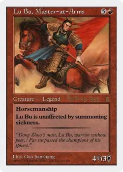 Lu Bu, Master-at-Arms (Japan 4/29/99) - Medium Play MTG Promos: Prerelease Cards - Image 1
