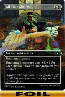 1x - All that Glitters - FOIL BORDERLESS #622 - Commander Masters - CUC NM MTG - Image 1