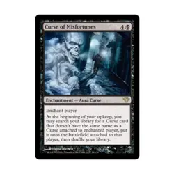 WOTC MtG Dark Ascension Curse of Misfortunes (R) (Foil) EX - Image 1