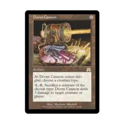 WOTC MtG Onslaught Doom Cannon (R) (Foil) VG - Image 1