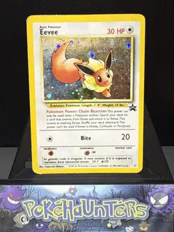 Pokemon Card Eevee 11/53 WOTC Black Star Promo Holo Played - Image 1