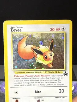 Pokemon Card Eevee 11/53 WOTC Black Star Promo Holo Played - Image 2