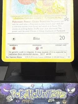 Pokemon Card Eevee 11/53 WOTC Black Star Promo Holo Played - Image 3