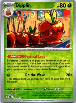 Pokemon TCG - Dipplin Reverse Holo Uncommon SV: Prismatic Evolutions 010/131 NM - Image 1